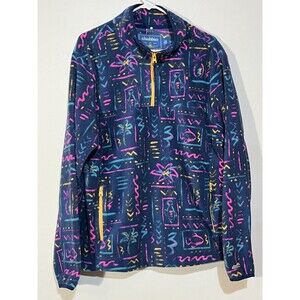 Chubbies Men's The Chilly Vibe Fleece Quarter Zip Pullover Sweatshirt Size Large